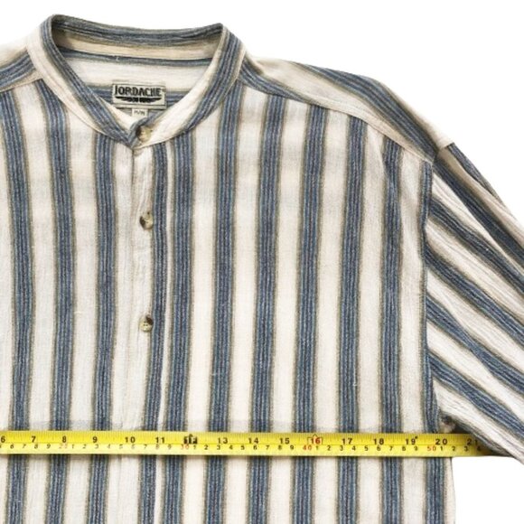 Vintage Jordache minimalist 100% cotton striped button up shirt - Picture 16 of 16